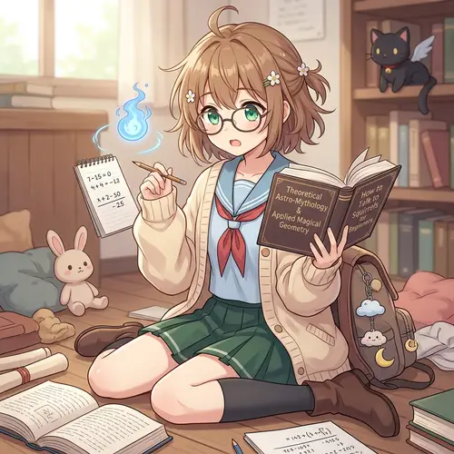 Clever Anime Girl Art