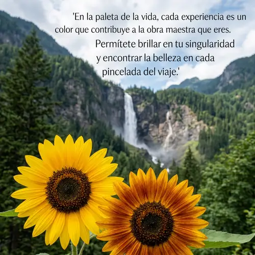 Sunflowers & Waterfall: A Nature's Masterpiece