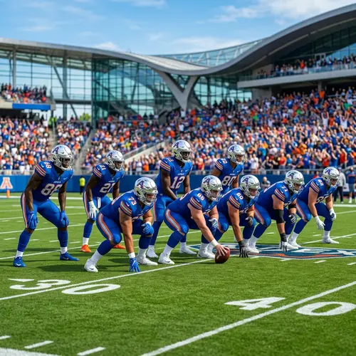 Diverse Football Team on Modern Field Setup