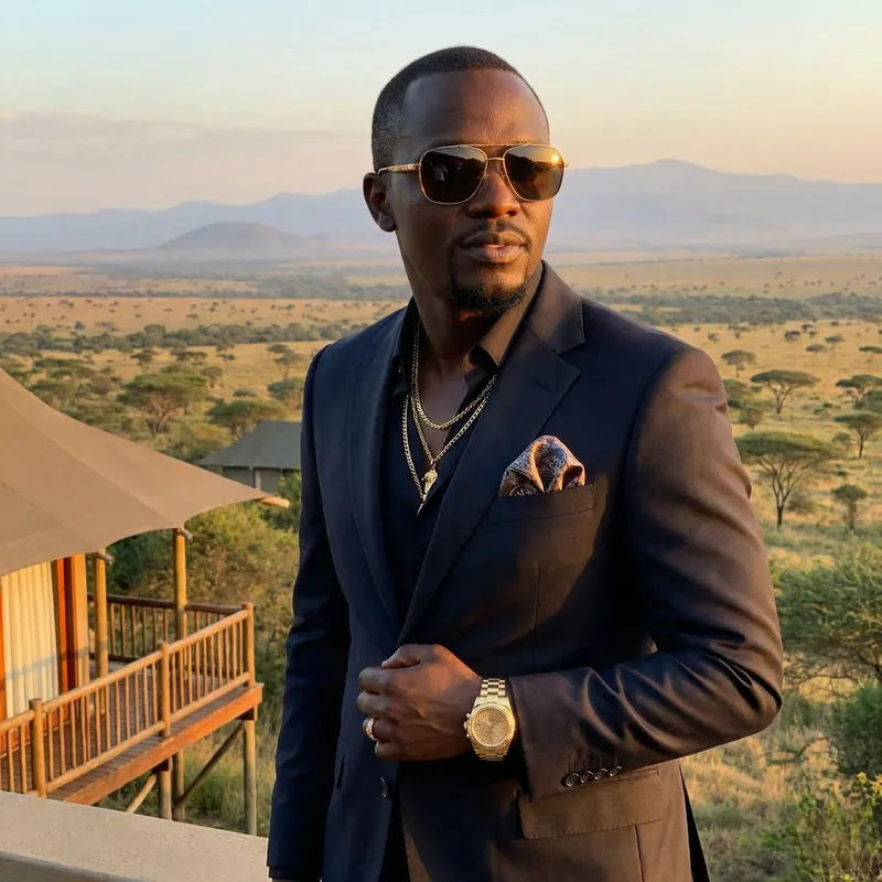 Wealthy Kenyan Entrepreneur in High-End Fashion Wealthy Kenyan Entrepreneur in High-End Fashion