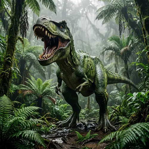 Dinosaur: Tyrannosaurus Rex in Prehistoric Jungle