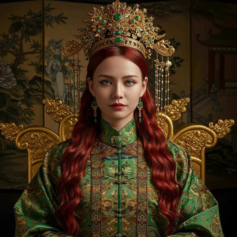Majestic Empress of Ancient China - Portrait Art