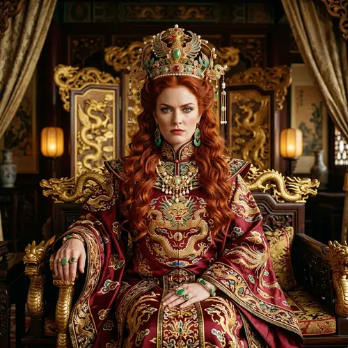 Majestic Empress of Ancient China - Portrait Art