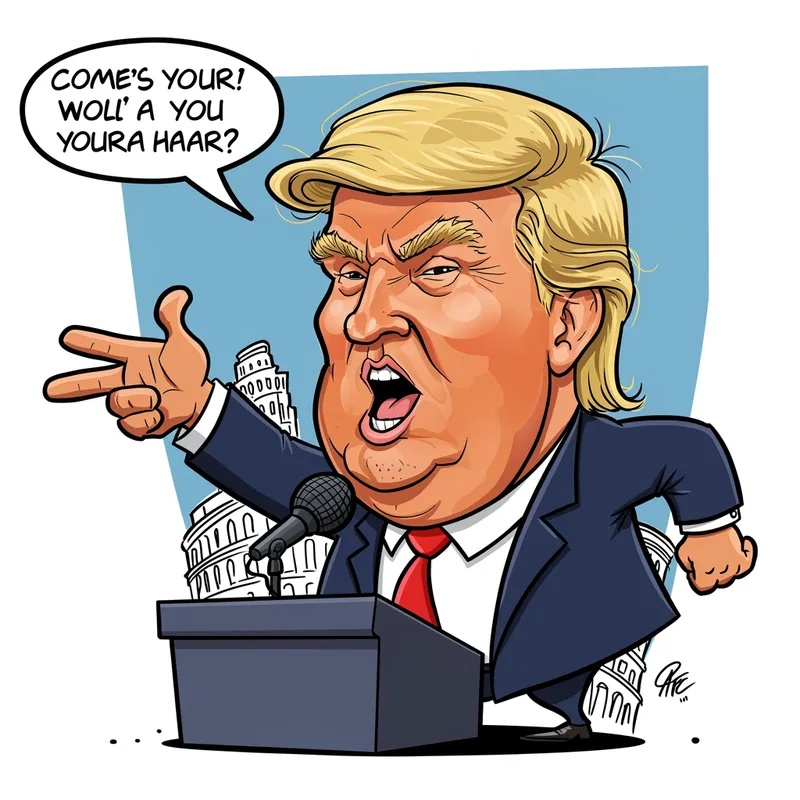 Funny Trump Cartoon | Political Satire Art
