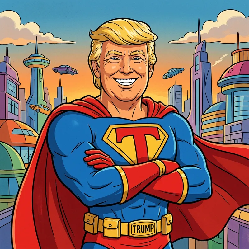 Cartoon Trump in Hanna-Barbera Style