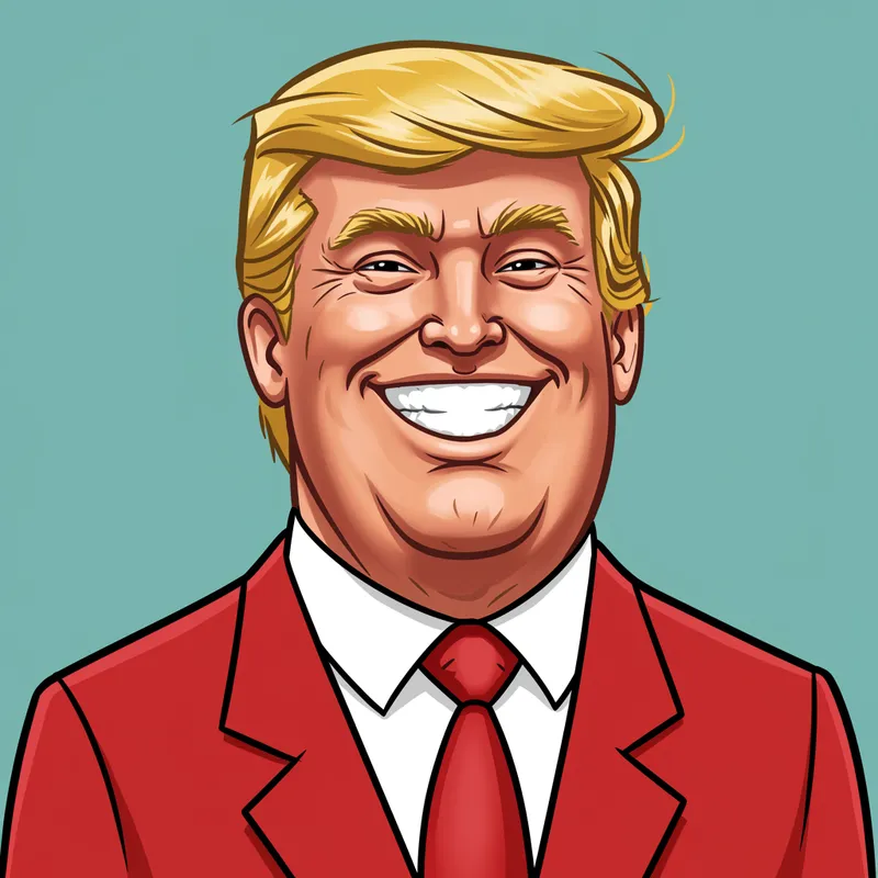 Cartoon Trump in Hanna-Barbera Style
