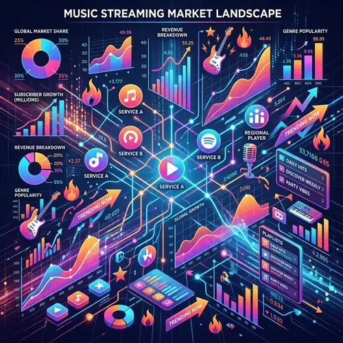 Music Streaming Market Landscape Visual Representation
