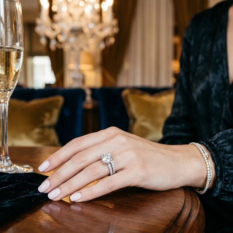 Luxury Diamond Ring Model Display