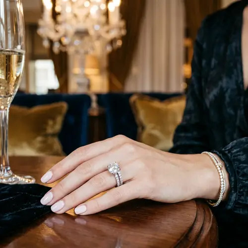 Luxury Diamond Ring Model Display