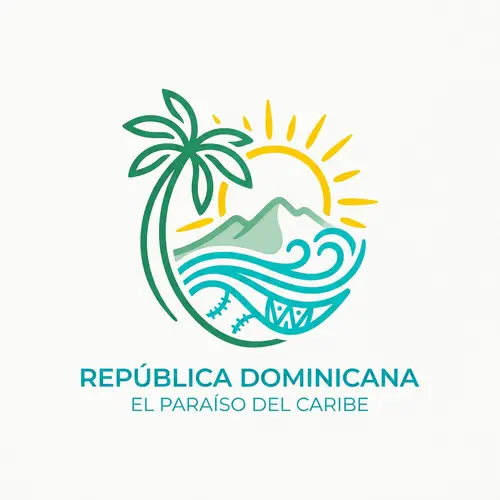 Minimalist Isotipo Representing Dominican Essence