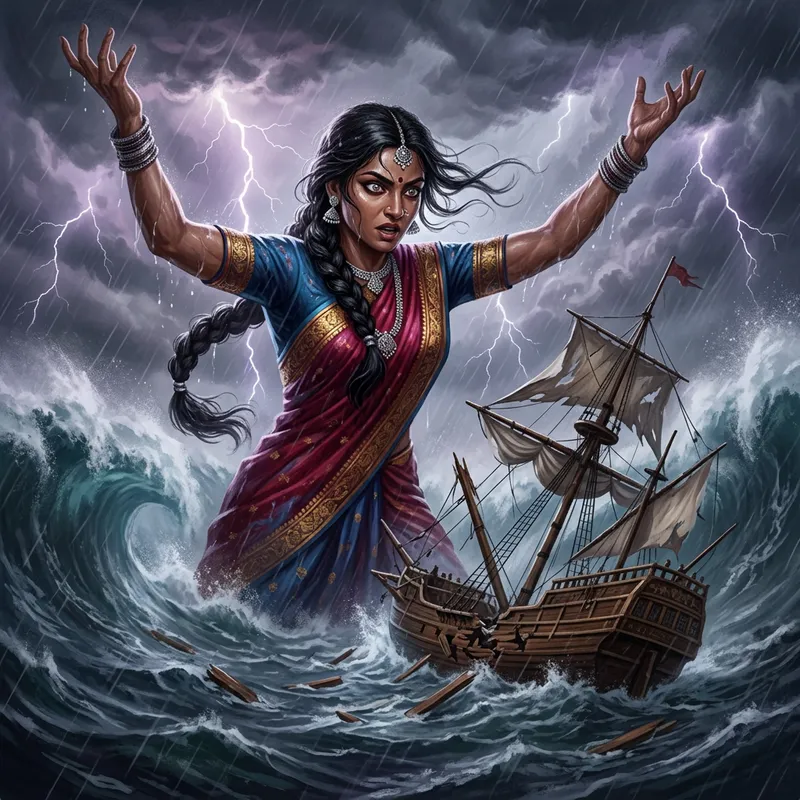 Epic Giantess Destroys Ship in a Storm at Sea Epic Giantess Destroys Ship in a Storm at Sea