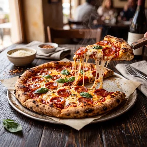 Delicious Pepperoni Pizza Photography, 4K Quality