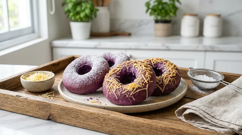 Purple Sweet Potato Ring Bread - Roti Cincin Ubi Ungu Purple Sweet Potato Ring Bread - Roti Cincin Ubi Ungu