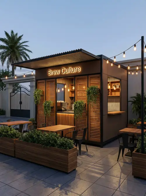 Brew Culture: Modern Coffee Kiosk Design