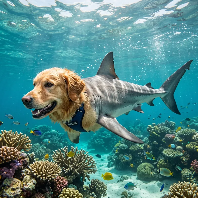 Unique Dog Shark Mix - A Fun Creation