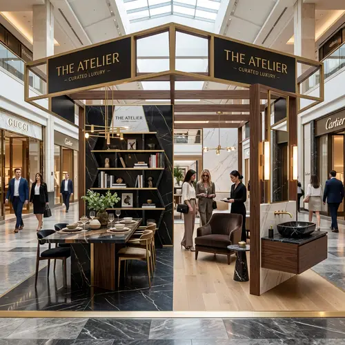 Luxury Pop-Up Store: Modern Sophistication & Style