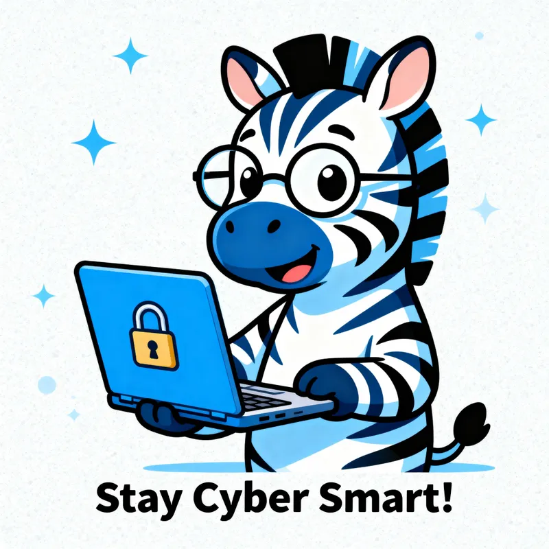 Smart Zebra Mascot for Cyber Safety Kids