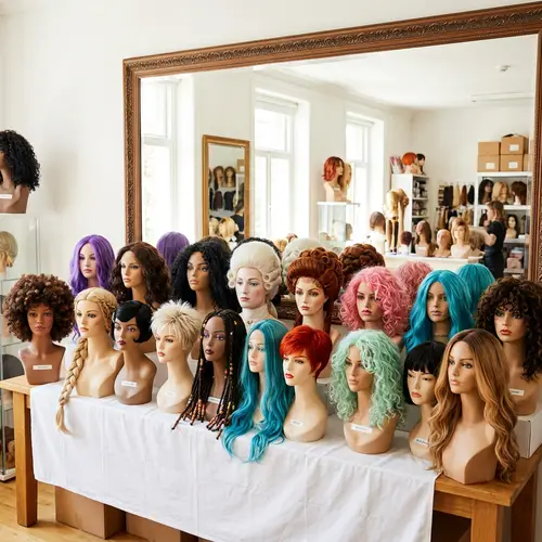 Diverse Hair Wigs Display | Culturally Inspired Styles
