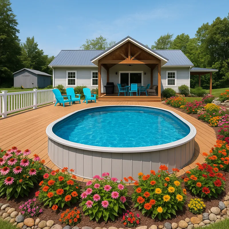 Backyard Pool Oasis: Oval Above Ground Pool Ideas