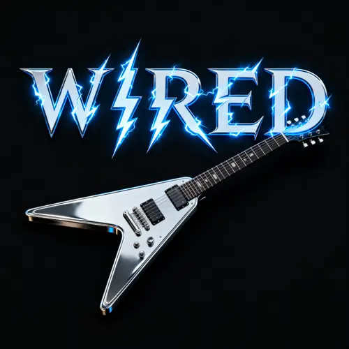 Wired Band Logo with Lightning Letters