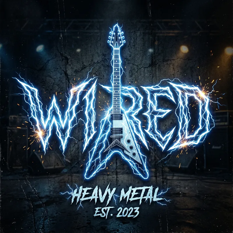 Wired Band Logo with Lightning Letters