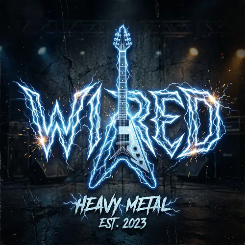 Wired Band Logo with Lightning Letters