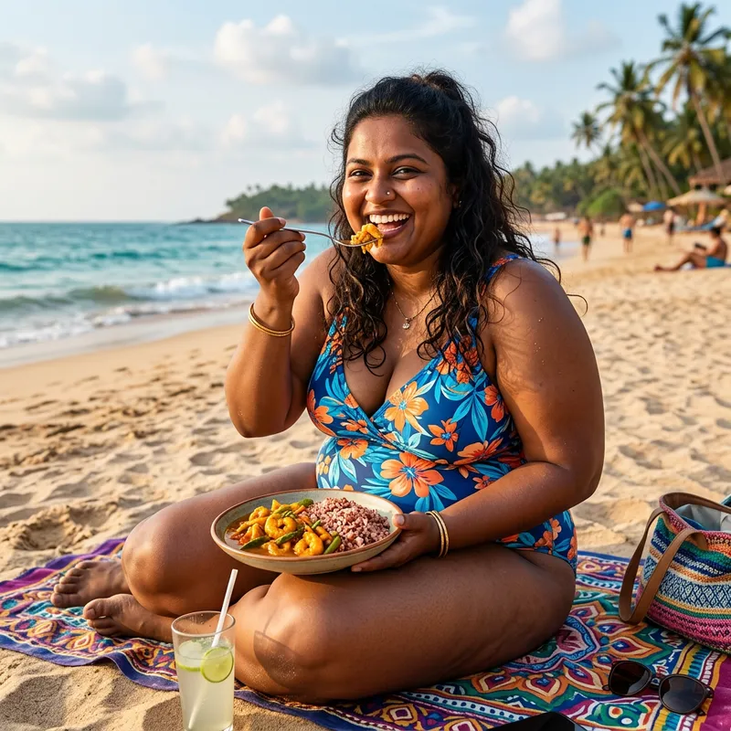 Beautiful South Asian SSBBW in Swimsuit