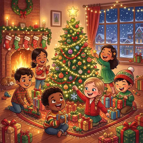 Whimsical Christmas Tree - Children's Joyful Play