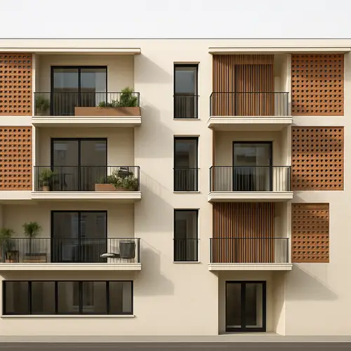 Enhance Building Facades with Stylish Terraces & Lattices