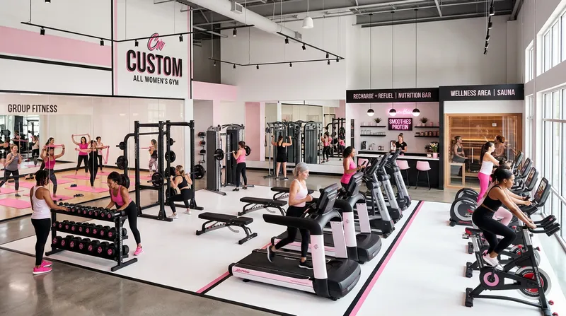Beautiful Custom Women's Gym with Premium Equipment Beautiful Custom Women's Gym with Premium Equipment