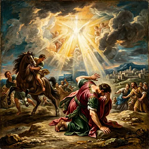 Saint Paul Conversion: Baroque Artwork Inspired by Luca Giordano