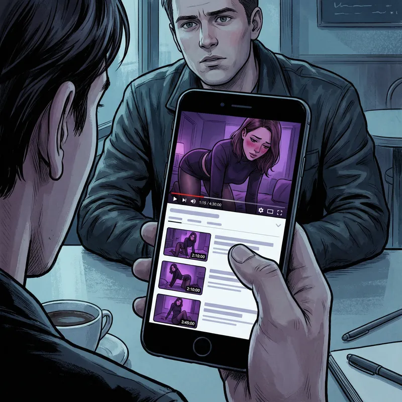 Contrasting Emotions in Illustrated Video Imagery