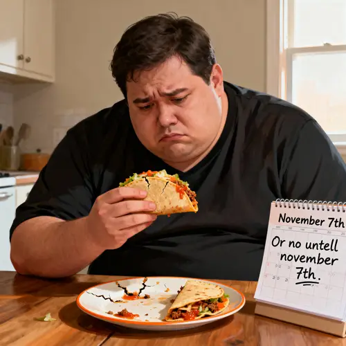 Sad Guy on a Tacos Diet - No Eating Until November 7th