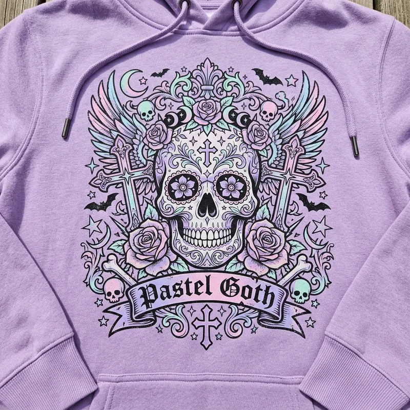 Pastel Goth Hoodie Design - Unique Gothic Style