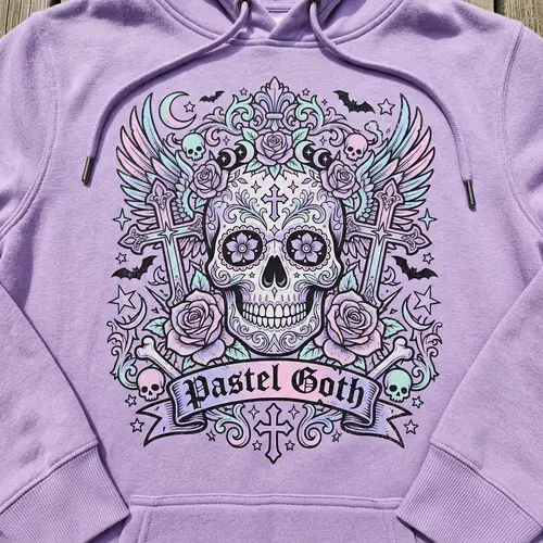 Pastel Goth Hoodie Design - Unique Gothic Style