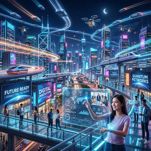 Futuristic Digital Transformation City | Tech Progress Imagined