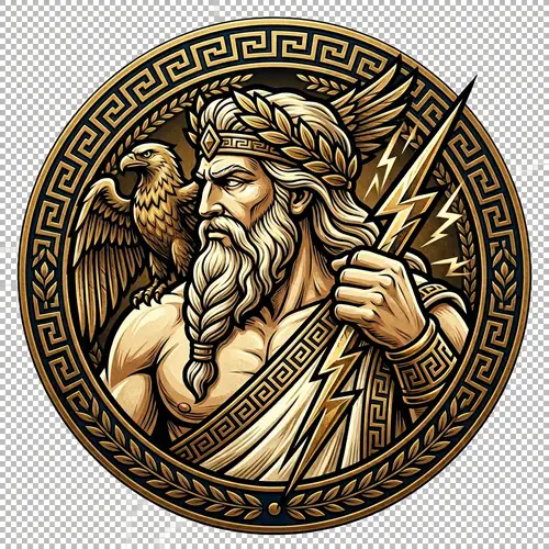 Greek God Icon with Transparent Background