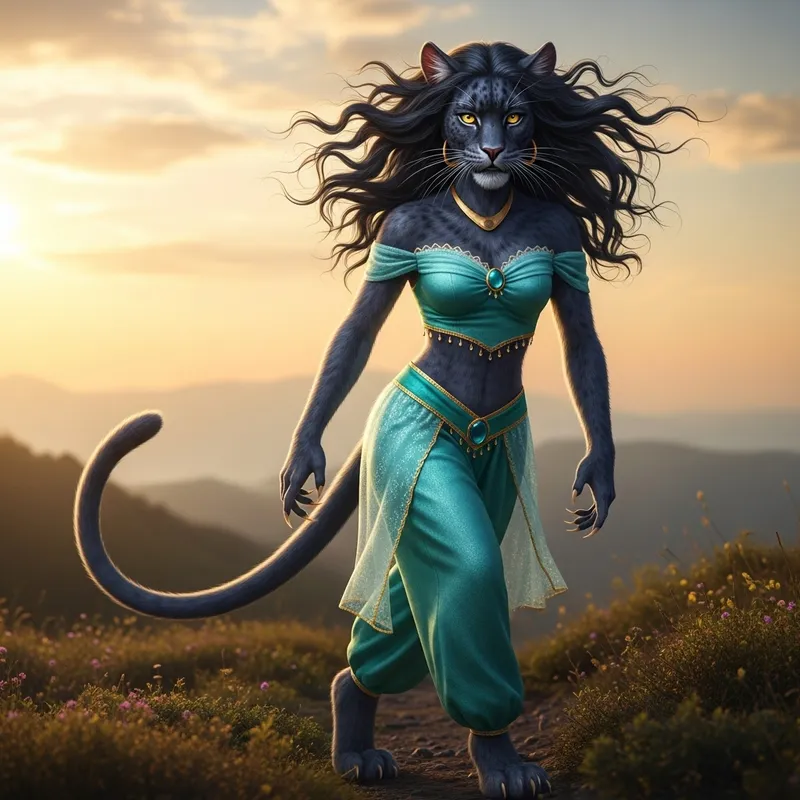 Realistic Princess Jasmine Look-Alike Panther