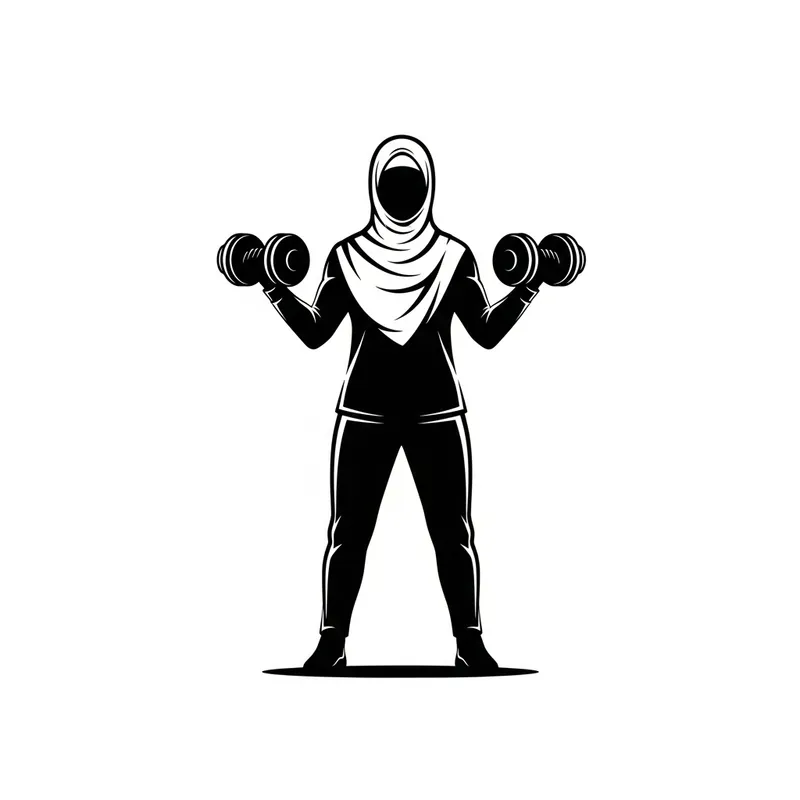 Empowered Hijab Sportswoman Logo Design