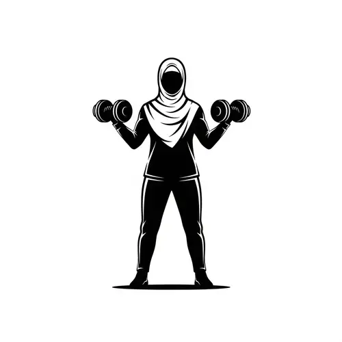 Empowered Hijab Sportswoman Logo Design