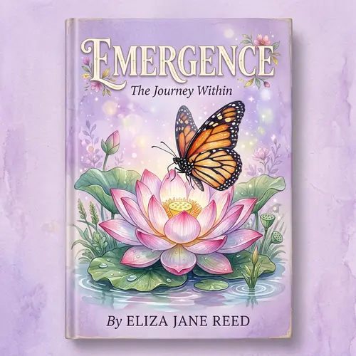 Lotus Flower and Butterfly Book Cover Design