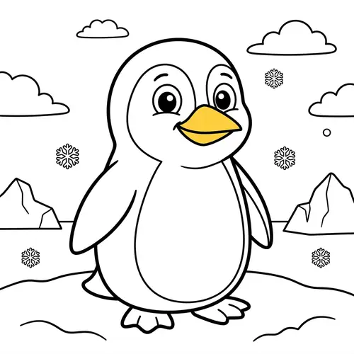Pororo Coloring Pages for Kids | Cartoon Penguin Drawing