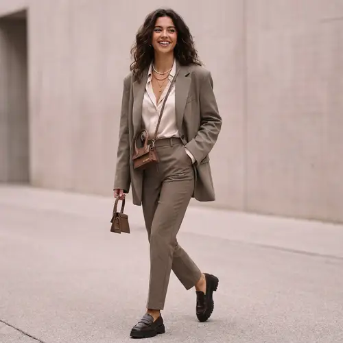 Stylish Young Woman with Contemporary Fashion Sense