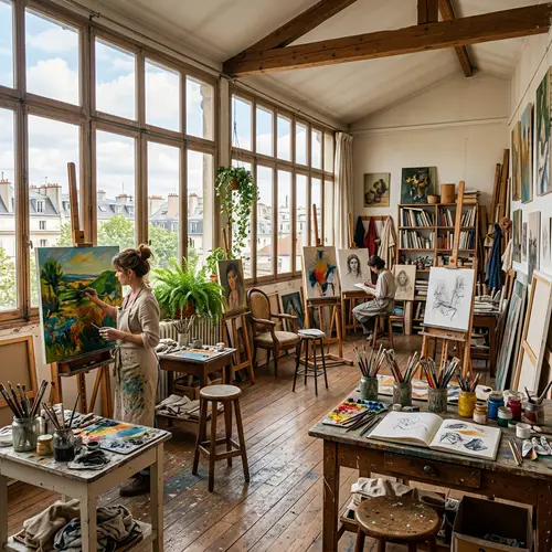 Elegant Art Studio Atelier: Creative Workspace