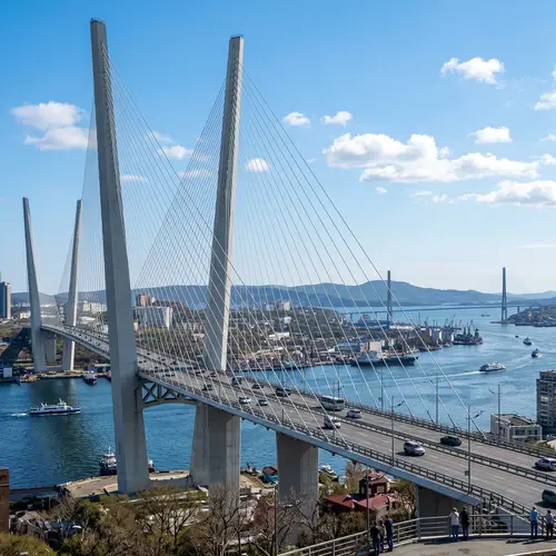 Bridge Over Golden Horn Bay in Vladivostok