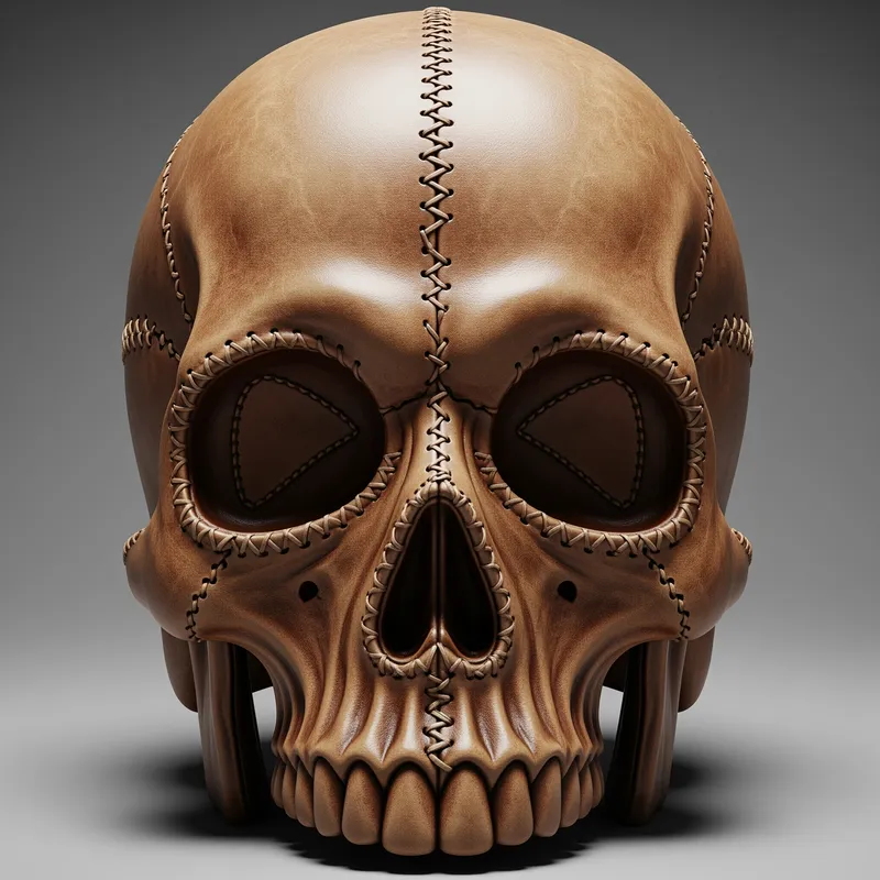3D Skull Leather Bag Pattern