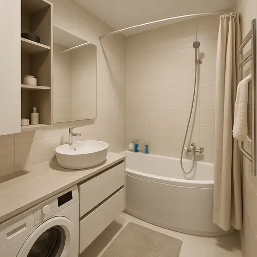 Modern Bathroom Redesign in Stylish Beige Tones