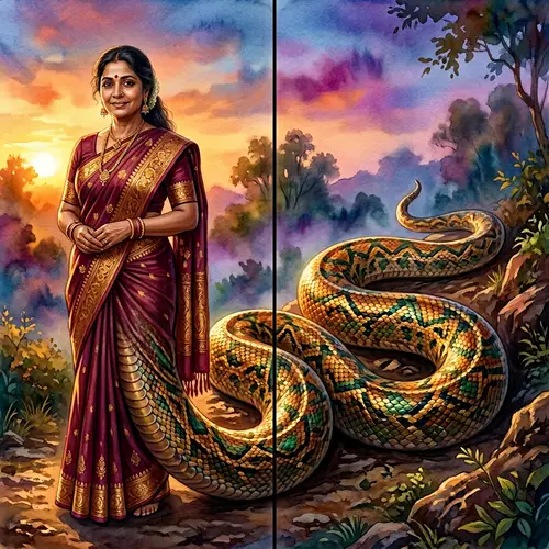 South Asian Woman Transformed: Mystical Serpent Goddess