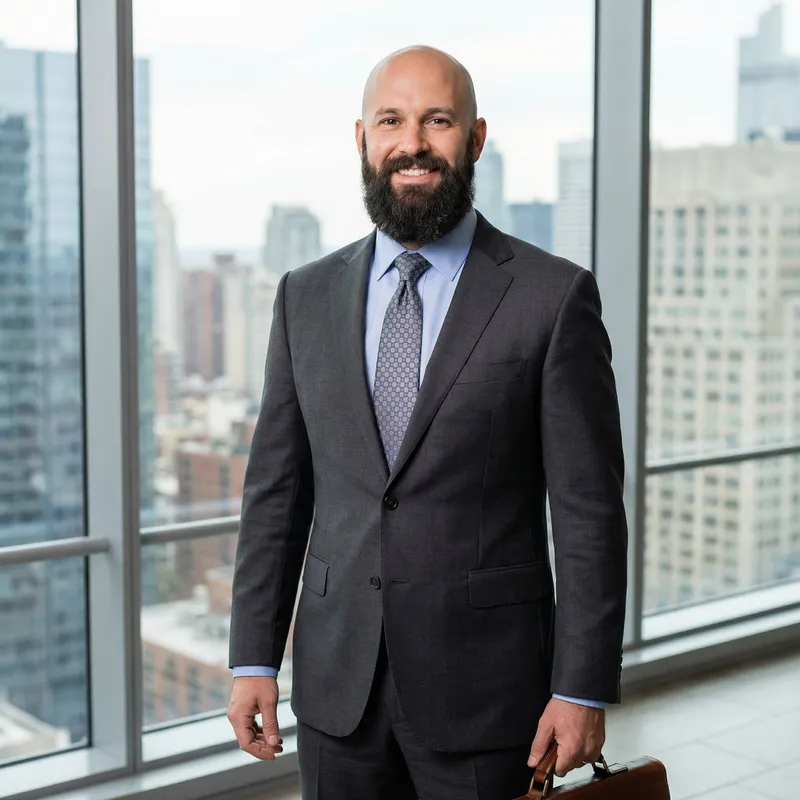 Bald Professional Bearded Man Portraits