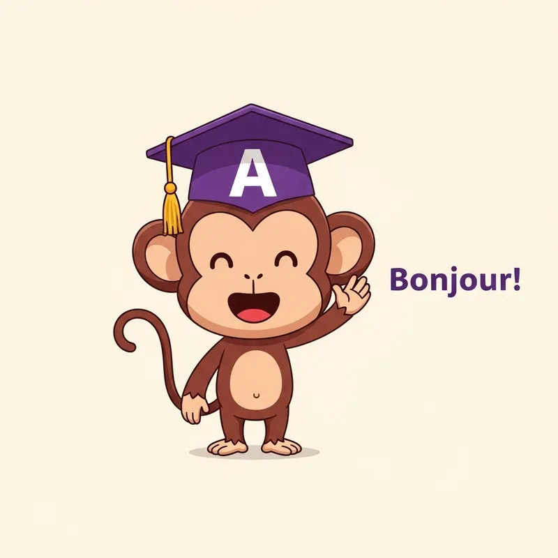 Cheerful Graduation Monkey Logo Animation